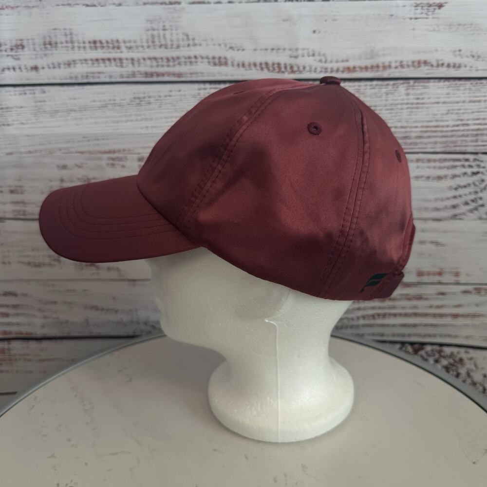 Fabaletics Breezy II Cap Hat Satin Finish Womens Burgundy - Picture 2 of 11